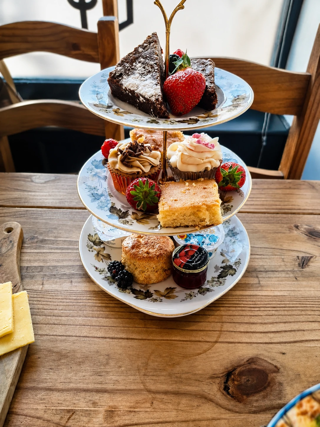 A selection of cakes and sweet treats served at the café
